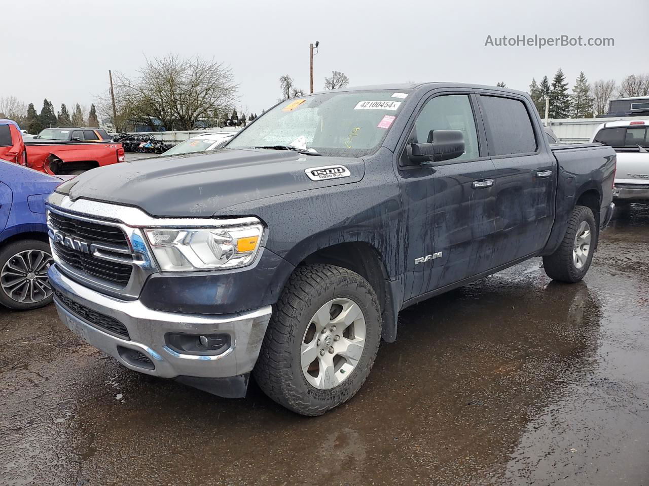 2019 Ram 1500 Big Horn/lone Star Черный vin: 1C6SRFFT6KN555955