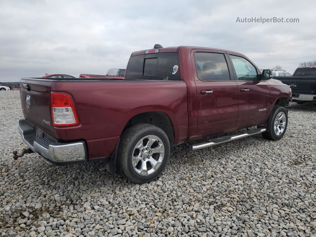 2019 Ram 1500 Big Horn/lone Star Burgundy vin: 1C6SRFFT7KN554250