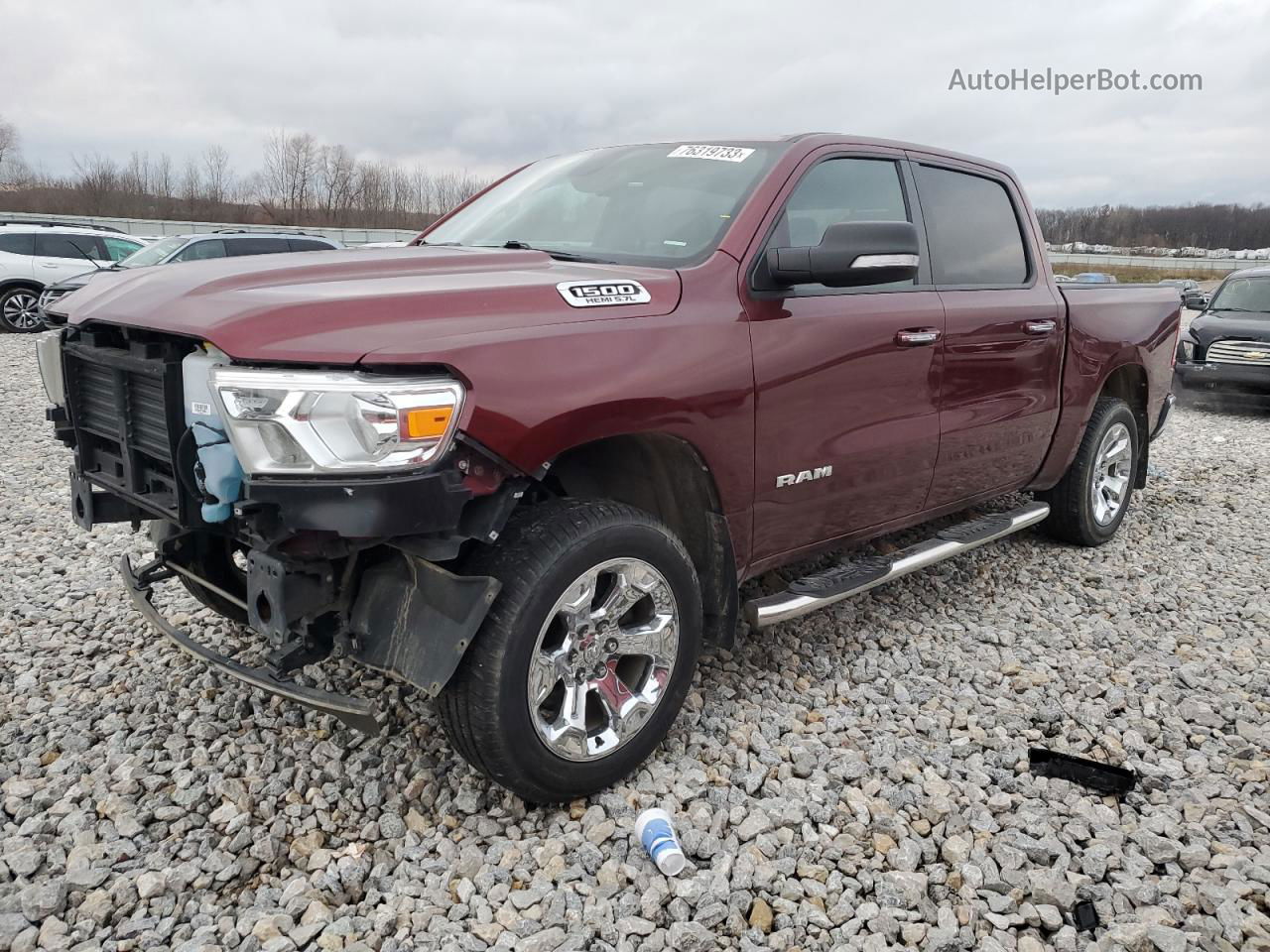 2019 Ram 1500 Big Horn/lone Star Burgundy vin: 1C6SRFFT7KN554250