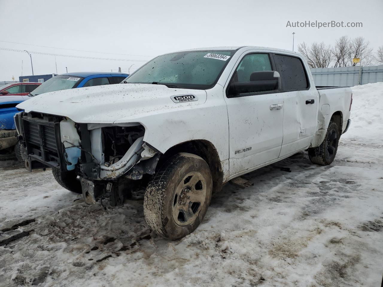 2019 Ram 1500 Big Horn/lone Star Белый vin: 1C6SRFFT7KN624331