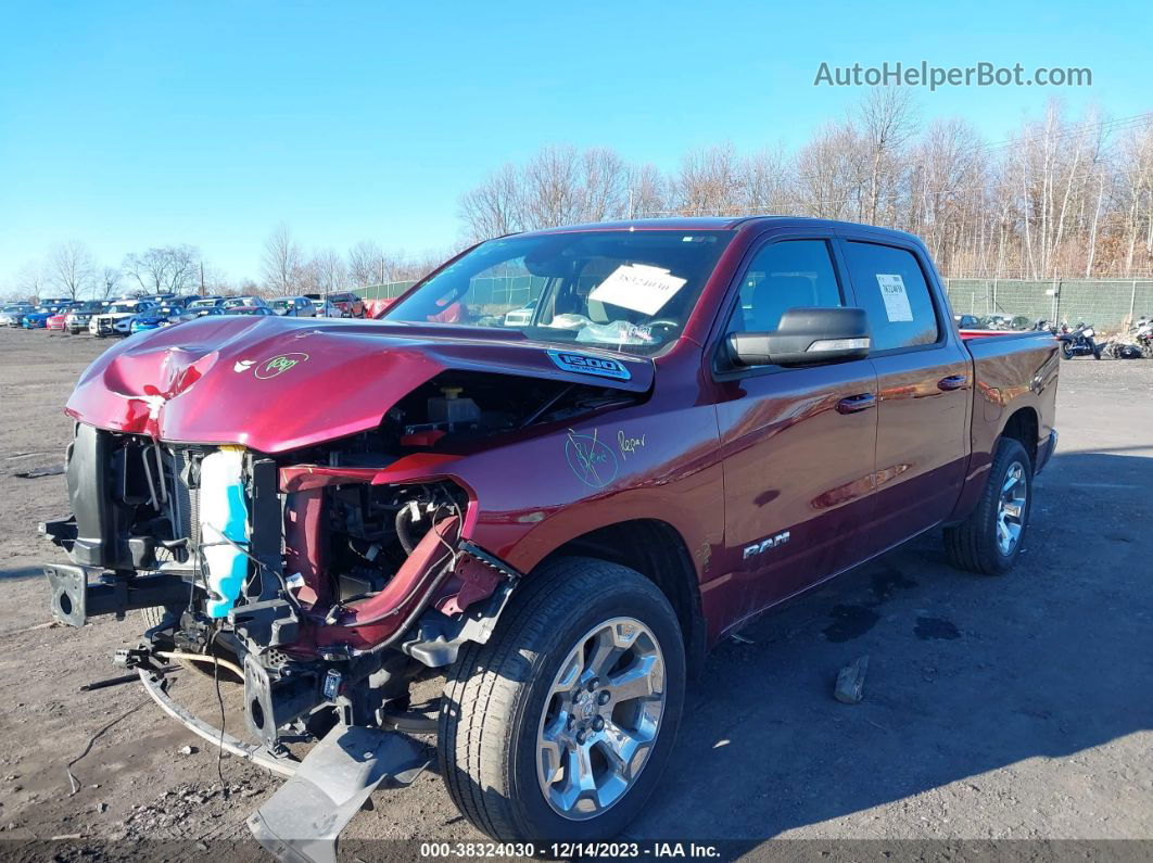 2022 Ram 1500 Big Horn  4x4 5'7 Box Maroon vin: 1C6SRFFT7NN404594