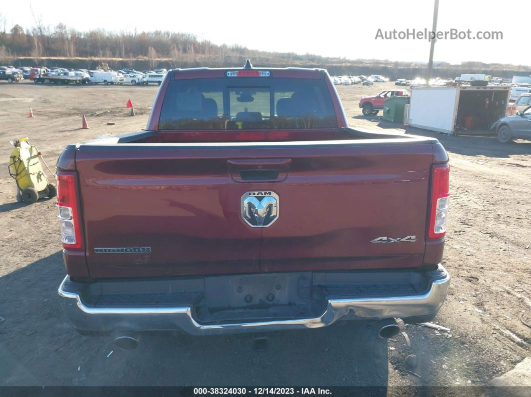 2022 Ram 1500 Big Horn  4x4 5'7 Box Maroon vin: 1C6SRFFT7NN404594