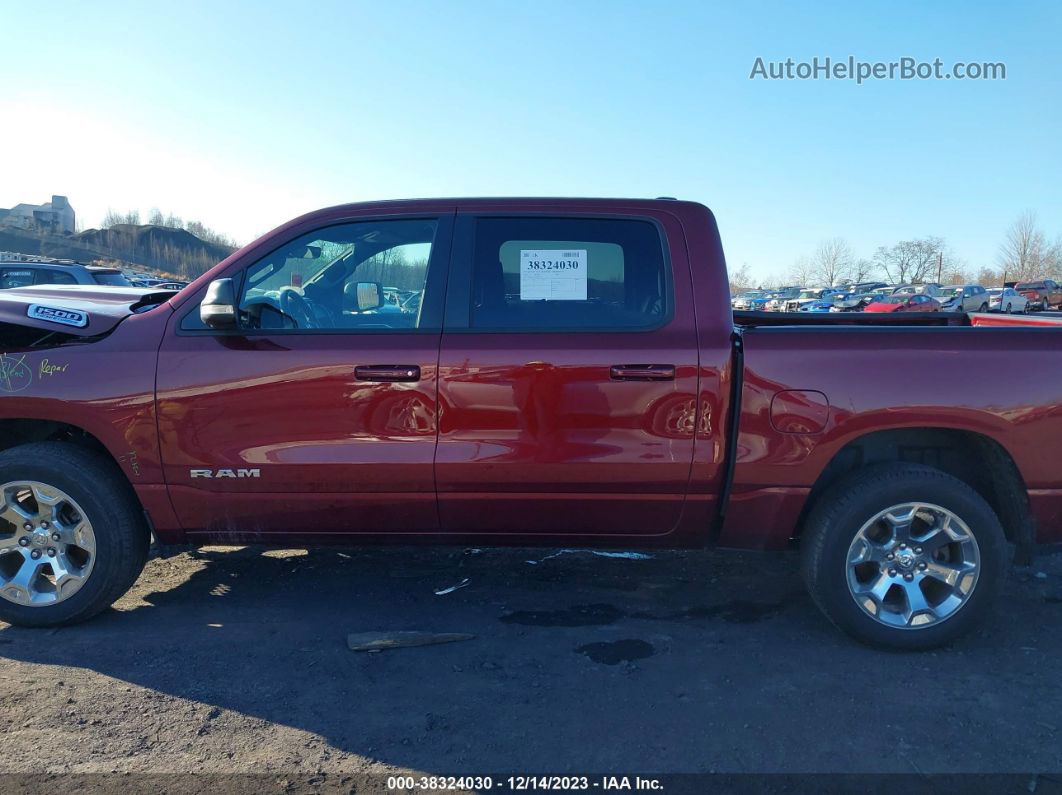 2022 Ram 1500 Big Horn  4x4 5'7 Box Maroon vin: 1C6SRFFT7NN404594