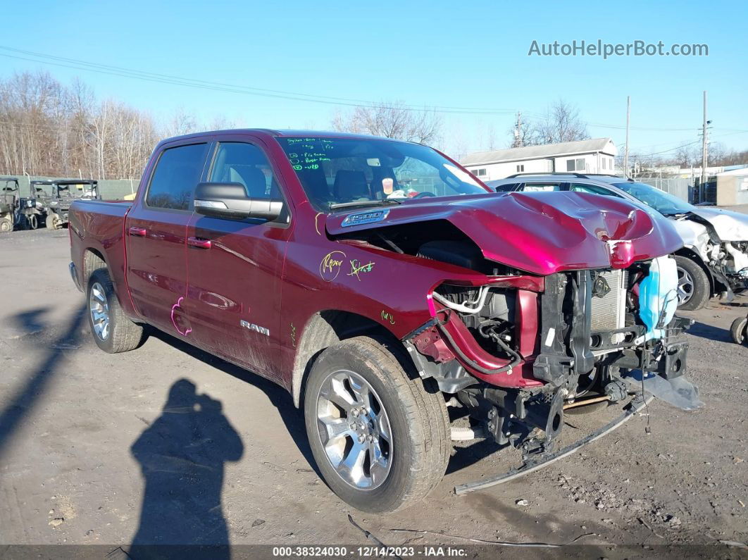 2022 Ram 1500 Big Horn  4x4 5'7 Box Maroon vin: 1C6SRFFT7NN404594