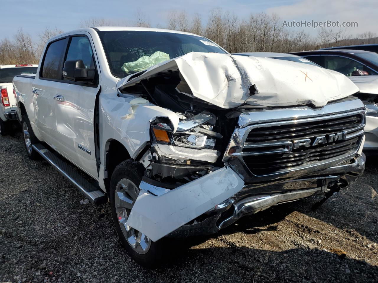 2019 Ram 1500 Big Horn/lone Star White vin: 1C6SRFFT8KN691021