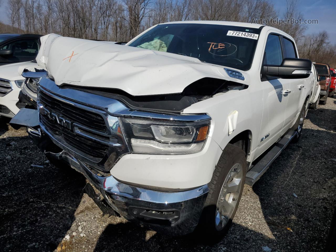 2019 Ram 1500 Big Horn/lone Star White vin: 1C6SRFFT8KN691021