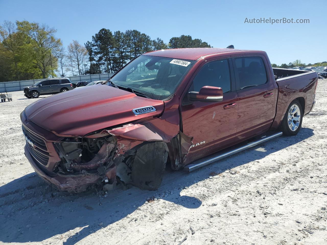 2019 Ram 1500 Big Horn/lone Star Burgundy vin: 1C6SRFFTXKN859273