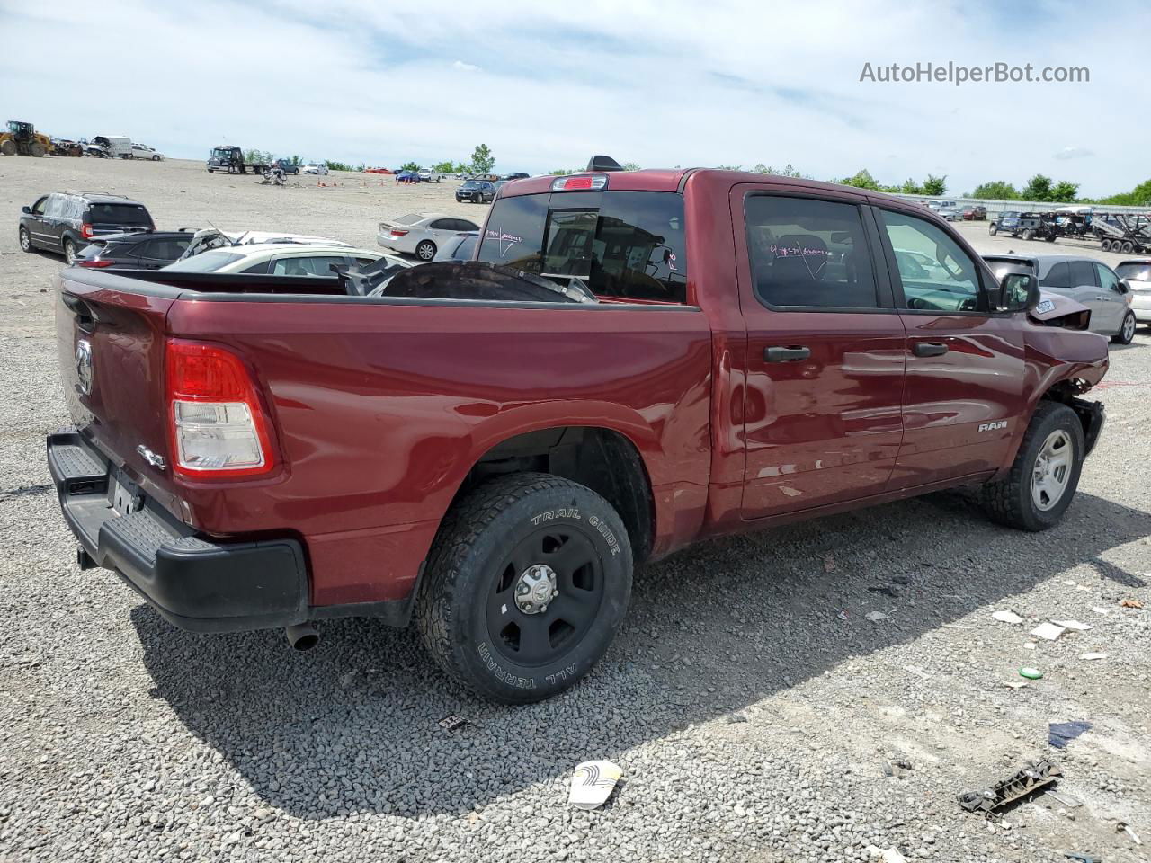 2019 Ram 1500 Tradesman Красный vin: 1C6SRFGTXKN588956