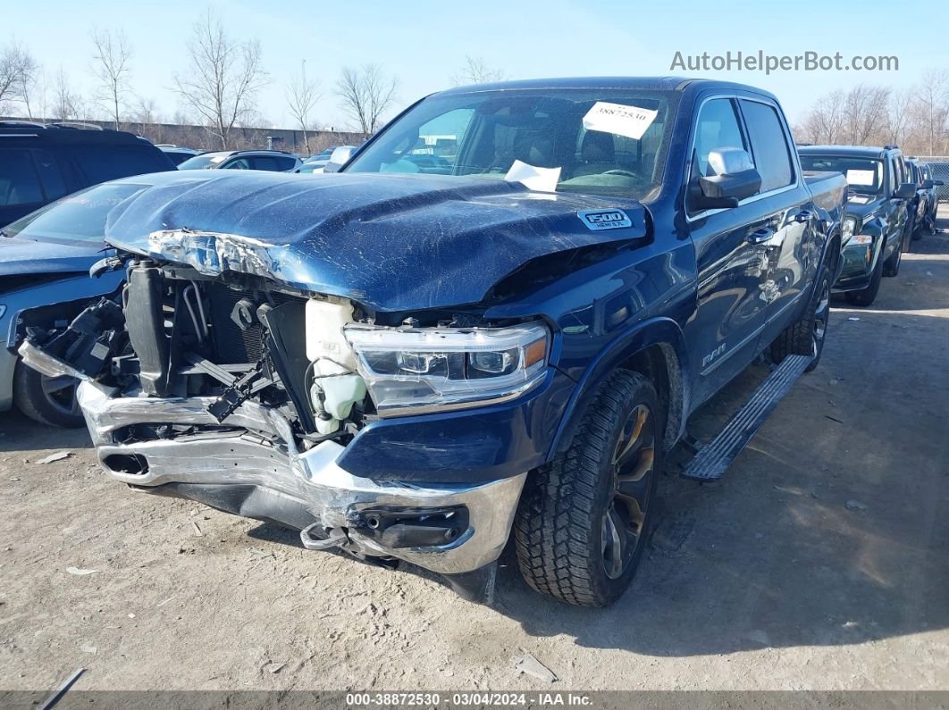 2019 Ram 1500 Limited  4x4 5'7 Box Синий vin: 1C6SRFHT1KN573387