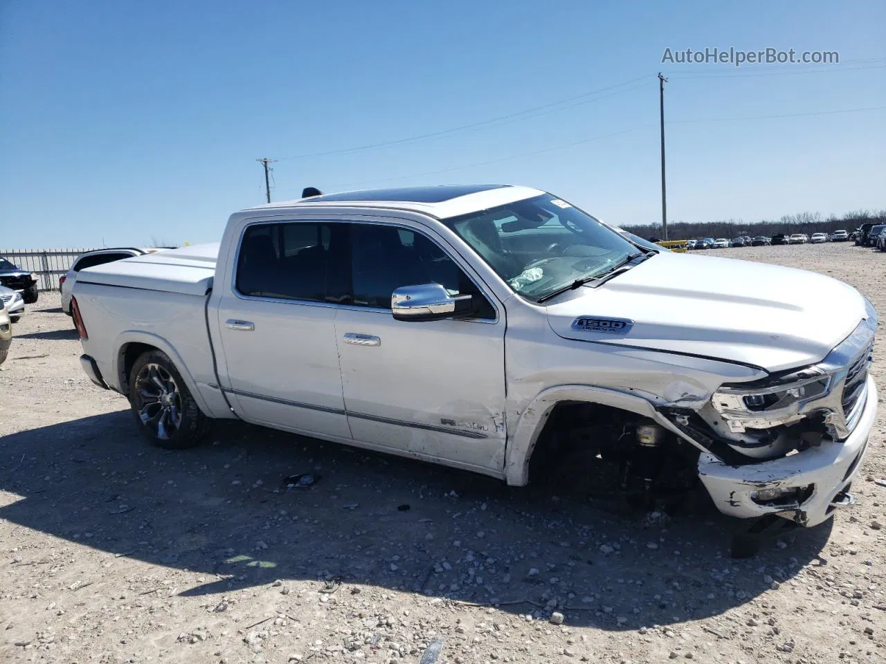 2019 Ram 1500 Limited White vin: 1C6SRFHT5KN910885