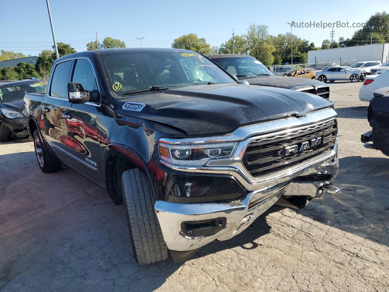 2019 Ram 1500 Limited Black vin: 1C6SRFHT6KN521351