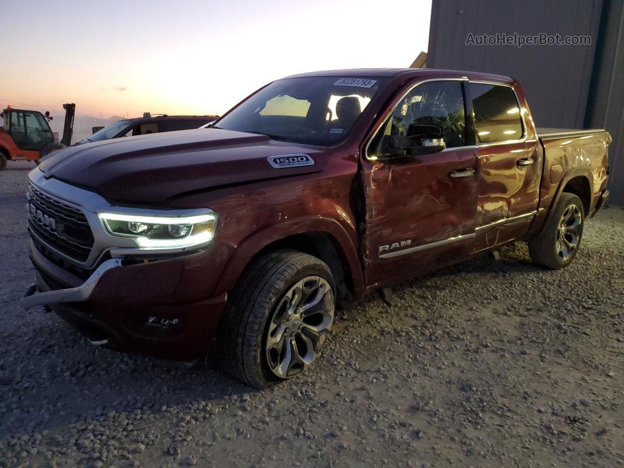 2022 Ram 1500 Limited Темно-бордовый vin: 1C6SRFHT9NN266294