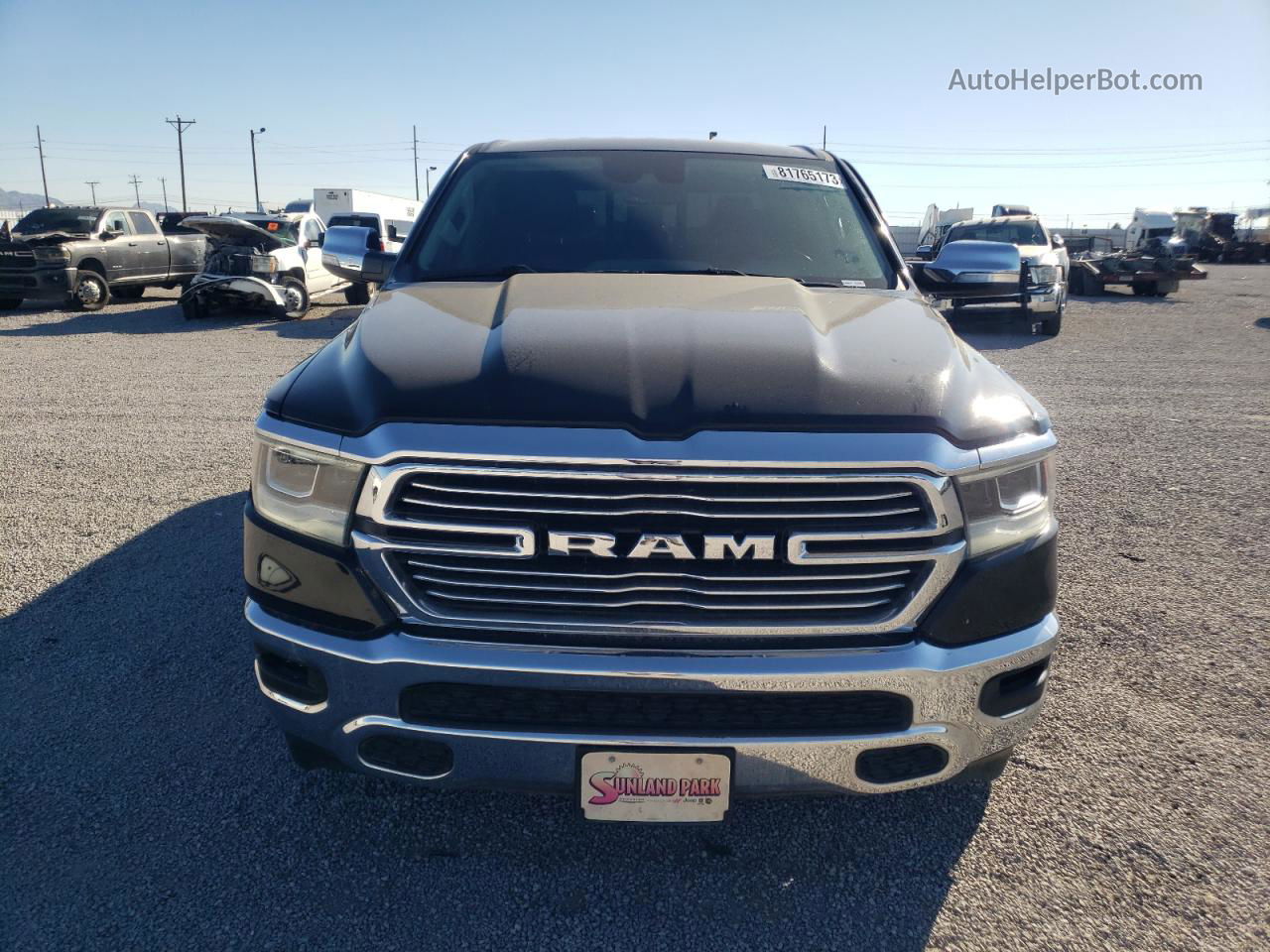 2022 Ram 1500 Laramie Черный vin: 1C6SRFJT0NN330359