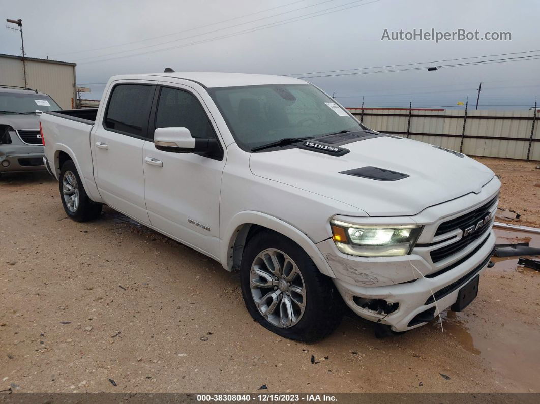 2019 Ram 1500 Laramie  4x4 5'7 Box White vin: 1C6SRFJT1KN605975