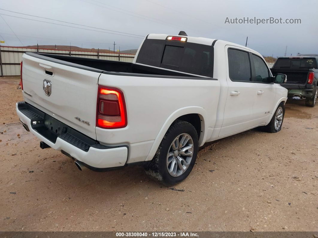 2019 Ram 1500 Laramie  4x4 5'7 Box White vin: 1C6SRFJT1KN605975