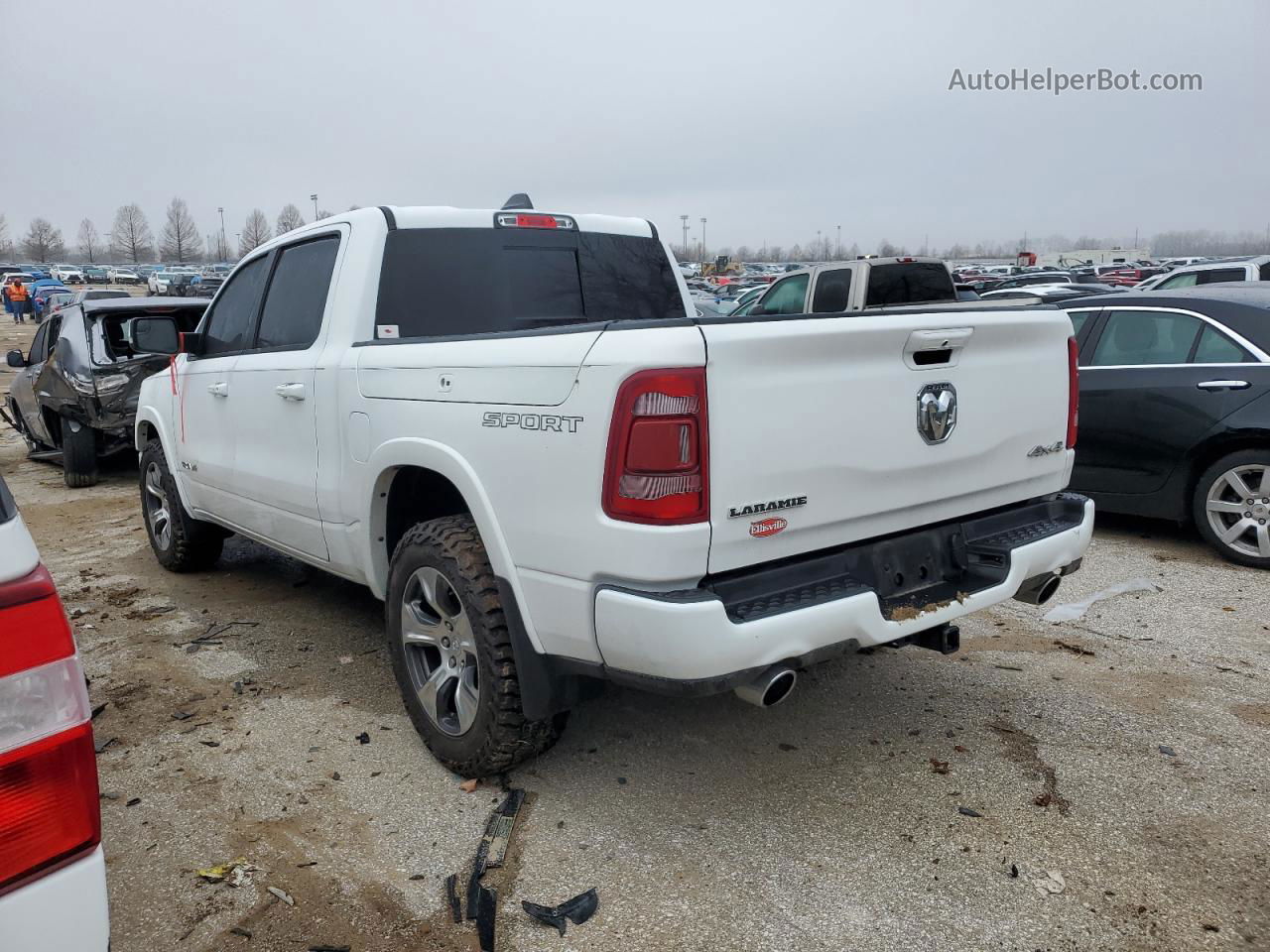 2020 Ram 1500 Laramie Белый vin: 1C6SRFJT1LN309436