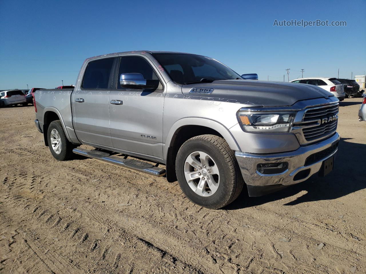 2019 Ram 1500 Laramie Silver vin: 1C6SRFJT2KN504685