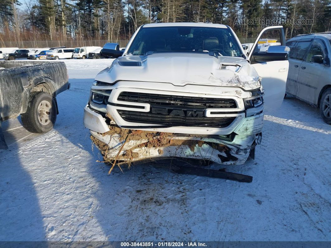 2019 Ram 1500 Laramie  4x4 5'7 Box White vin: 1C6SRFJT2KN759482