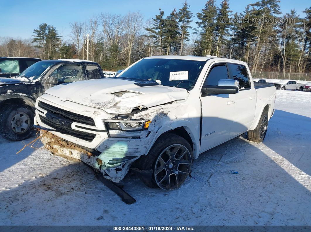 2019 Ram 1500 Laramie  4x4 5'7 Box White vin: 1C6SRFJT2KN759482