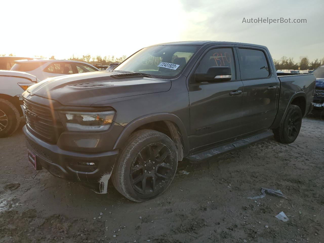 2022 Ram 1500 Laramie Серый vin: 1C6SRFJT3NN457574