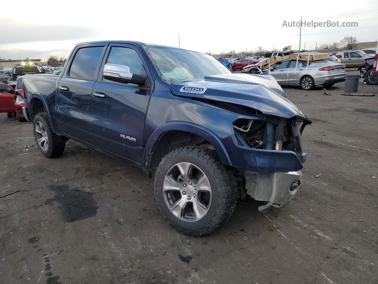 2022 Ram 1500 Laramie Blue vin: 1C6SRFJT4NN282669