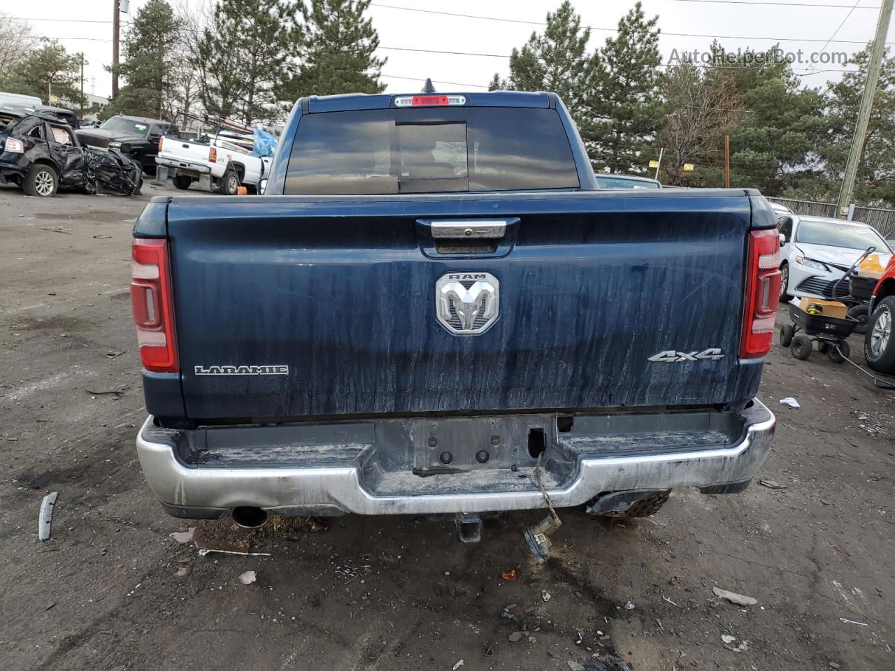 2022 Ram 1500 Laramie Blue vin: 1C6SRFJT4NN282669