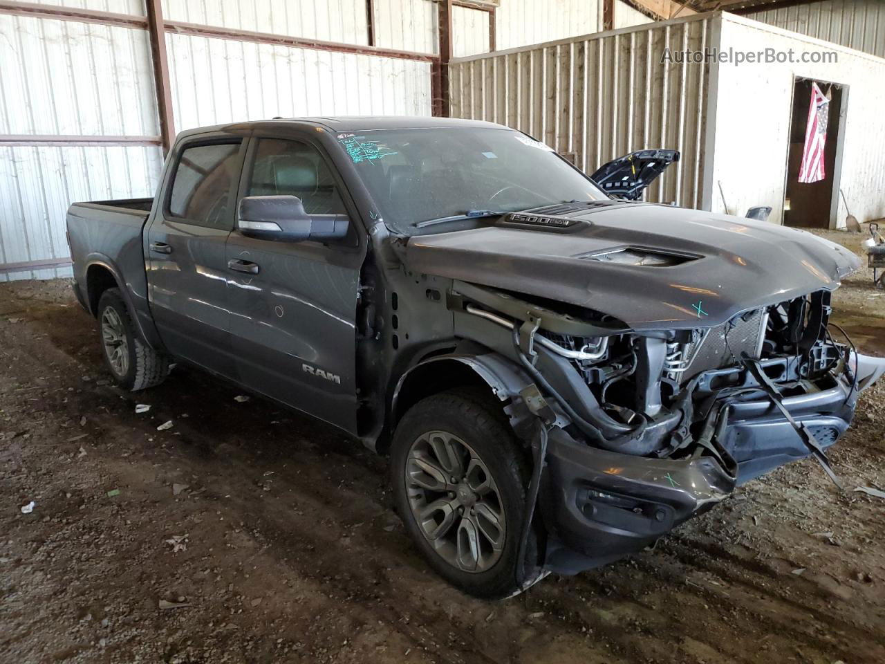 2019 Ram 1500 Laramie Черный vin: 1C6SRFJT5KN924893