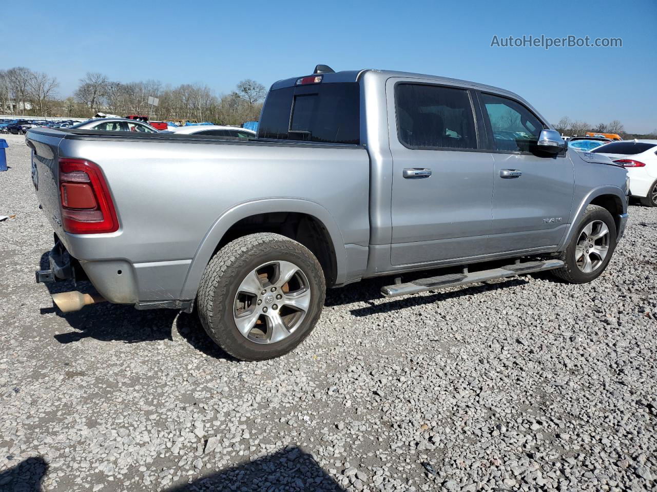 2019 Ram 1500 Laramie Серый vin: 1C6SRFJT6KN504706