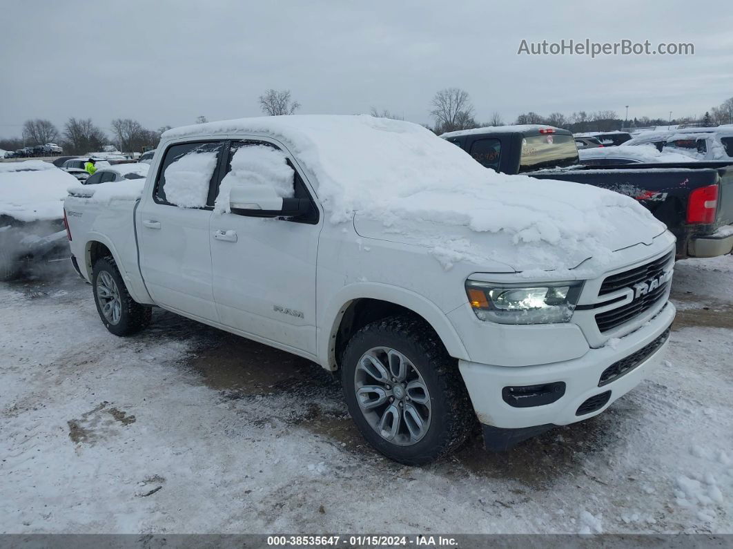 2020 Ram 1500 Laramie  4x4 5'7 Box White vin: 1C6SRFJT7LN219594