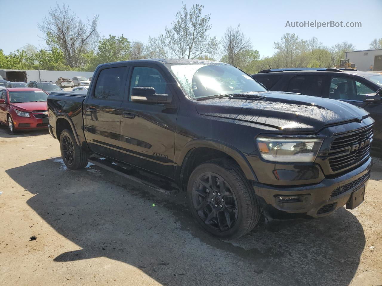 2020 Ram 1500 Laramie Black vin: 1C6SRFJT7LN366921