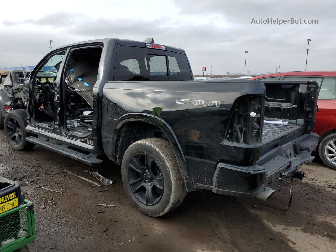 2022 Ram 1500 Laramie Black vin: 1C6SRFJT7NN381289