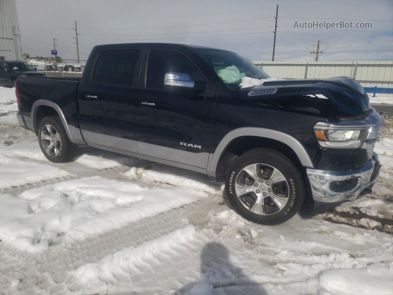 2019 Ram 1500 Laramie Черный vin: 1C6SRFJT9KN878808