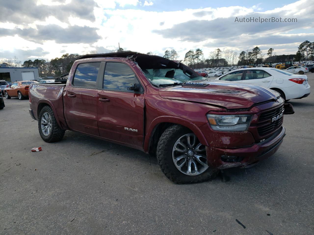 2020 Ram 1500 Laramie Red vin: 1C6SRFJT9LN207091