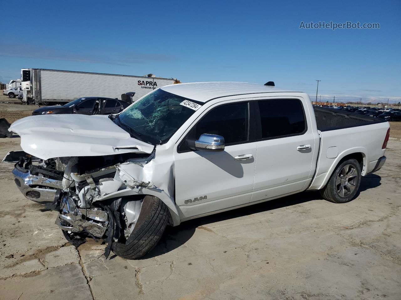 2022 Ram 1500 Laramie Белый vin: 1C6SRFJT9NN206929