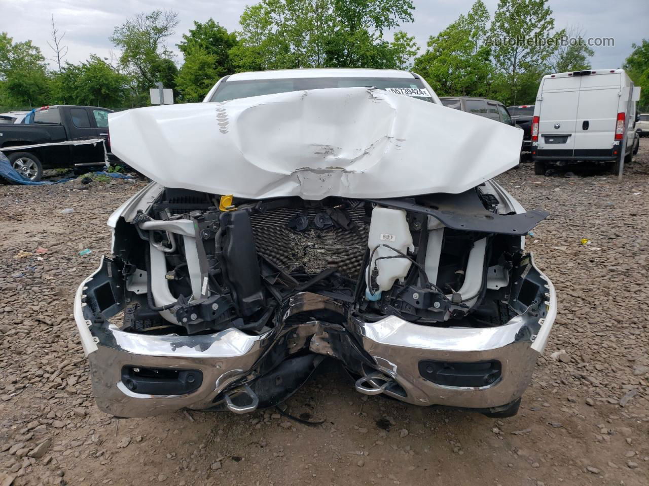 2019 Ram 1500 Longhorn White vin: 1C6SRFKT0KN768776