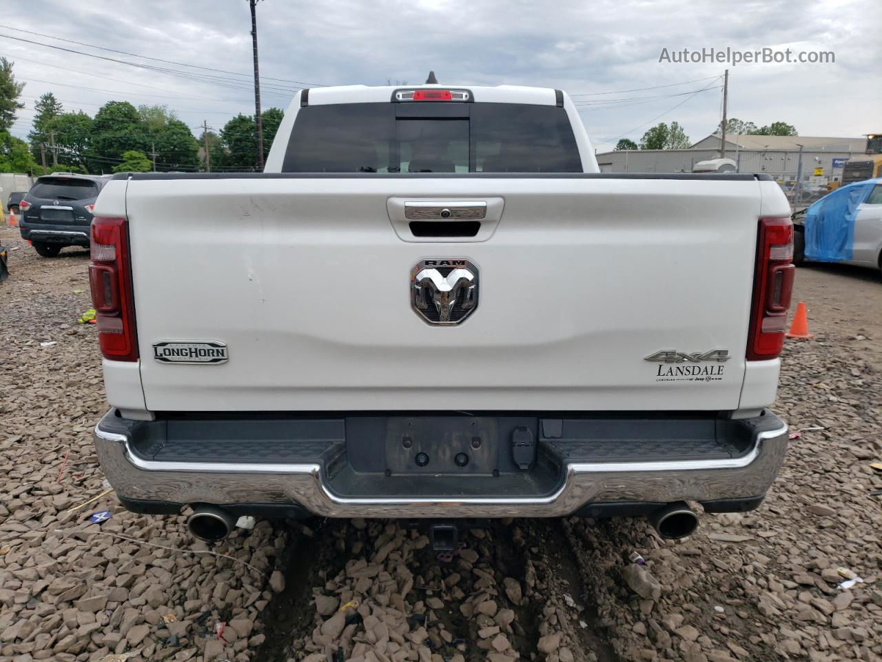 2019 Ram 1500 Longhorn White vin: 1C6SRFKT0KN768776