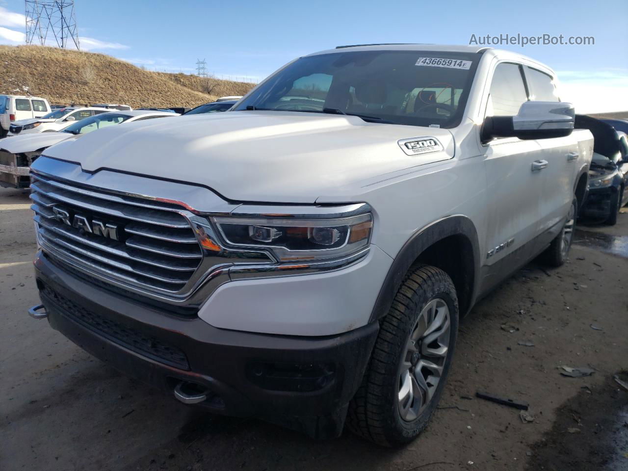 2019 Ram 1500 Longhorn White vin: 1C6SRFKT3KN627944