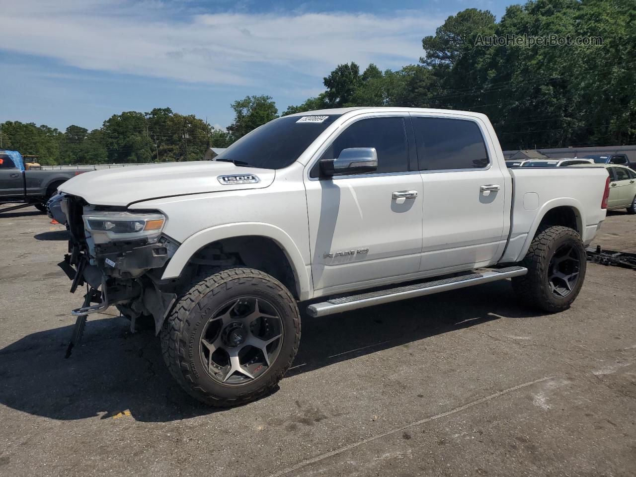 2019 Ram 1500 Longhorn White vin: 1C6SRFKT5KN796301