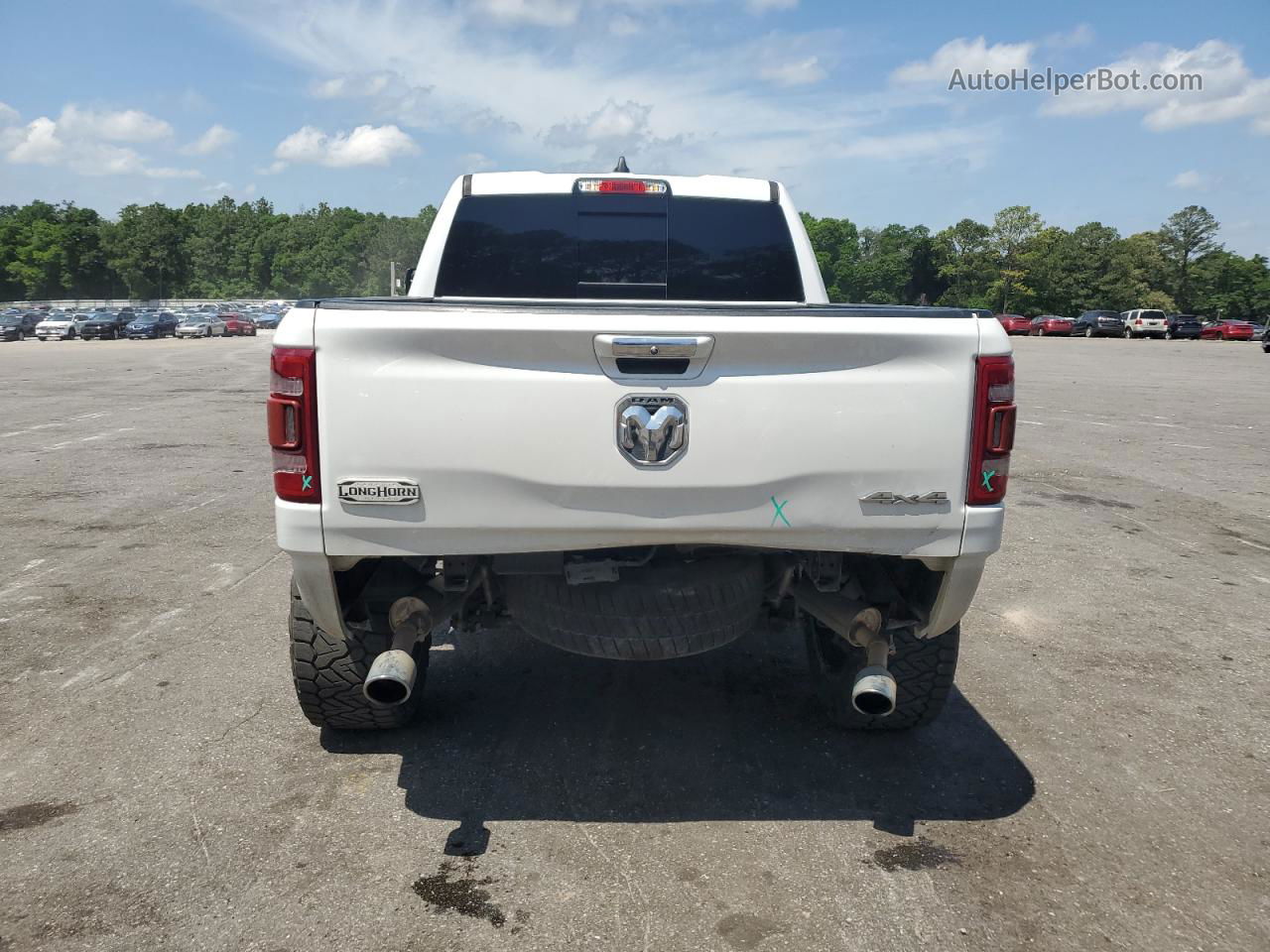 2019 Ram 1500 Longhorn White vin: 1C6SRFKT5KN796301