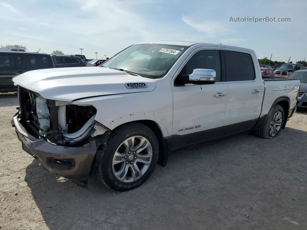 2020 Ram 1500 Longhorn White vin: 1C6SRFKT7LN356713