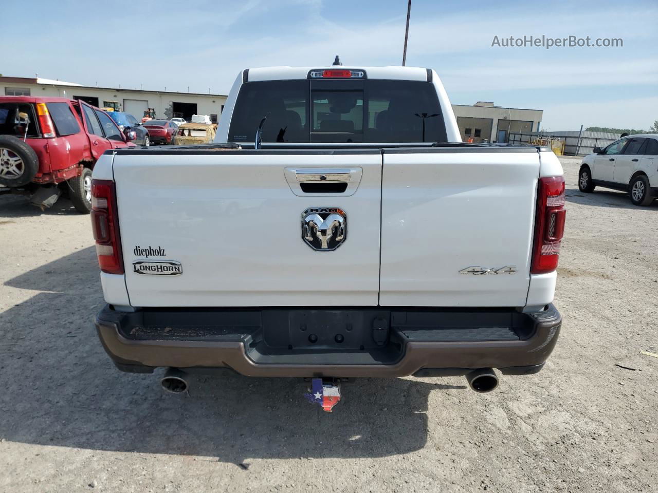 2020 Ram 1500 Longhorn Белый vin: 1C6SRFKT7LN356713