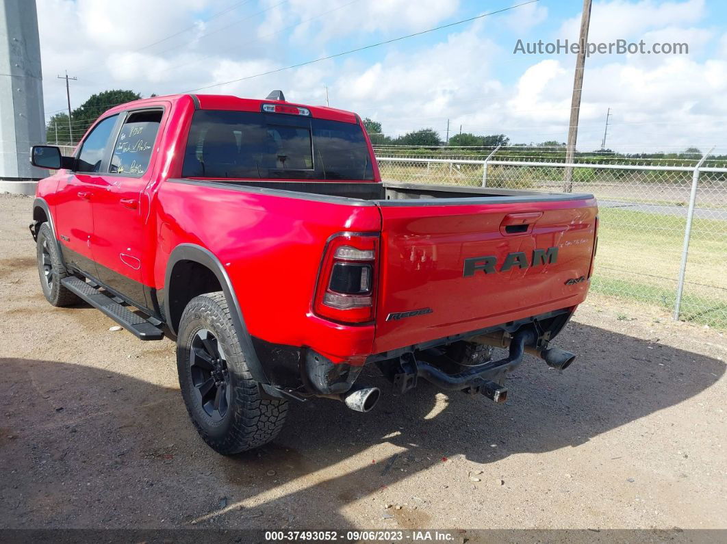 2019 Ram 1500 Rebel  4x4 5'7" Box Red vin: 1C6SRFLT5KN662158