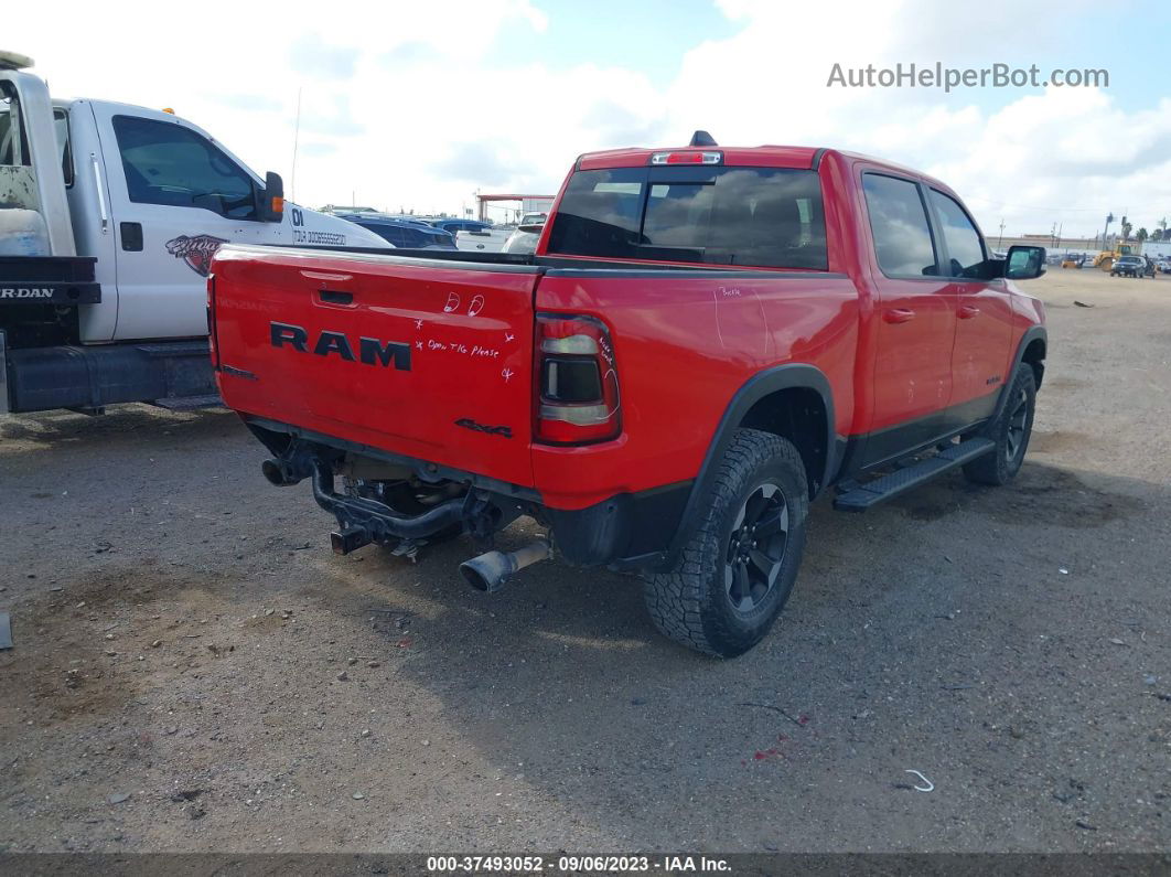 2019 Ram 1500 Rebel  4x4 5'7" Box Red vin: 1C6SRFLT5KN662158