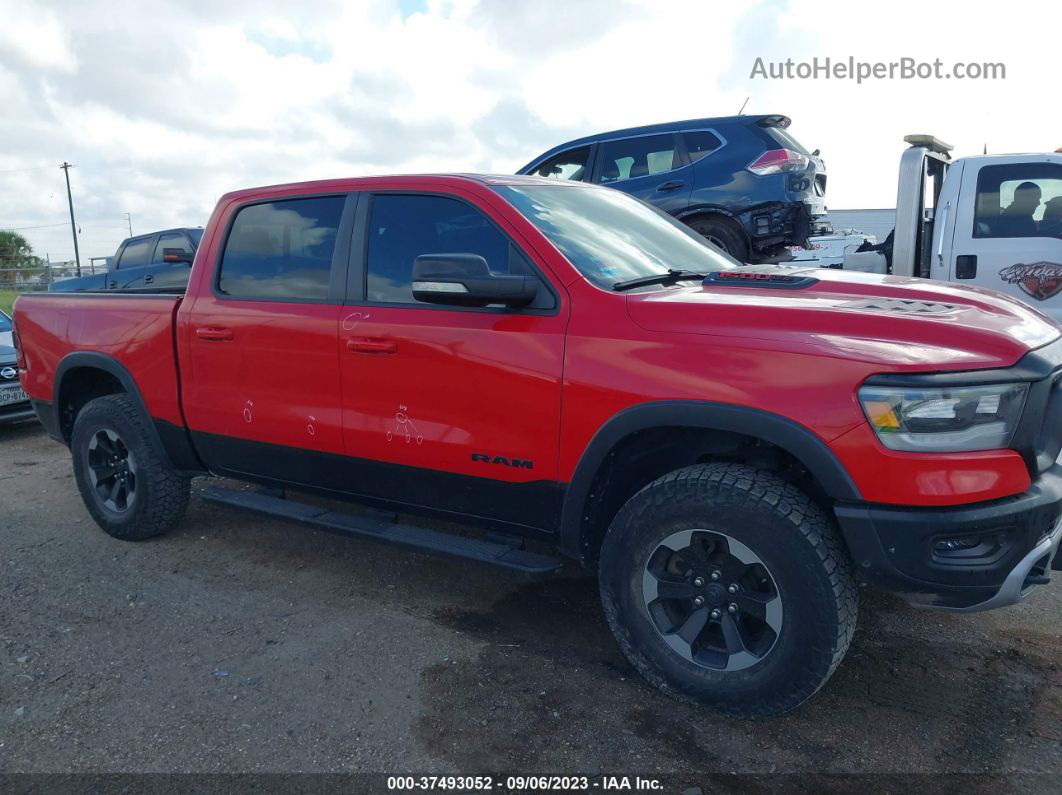 2019 Ram 1500 Rebel  4x4 5'7" Box Red vin: 1C6SRFLT5KN662158