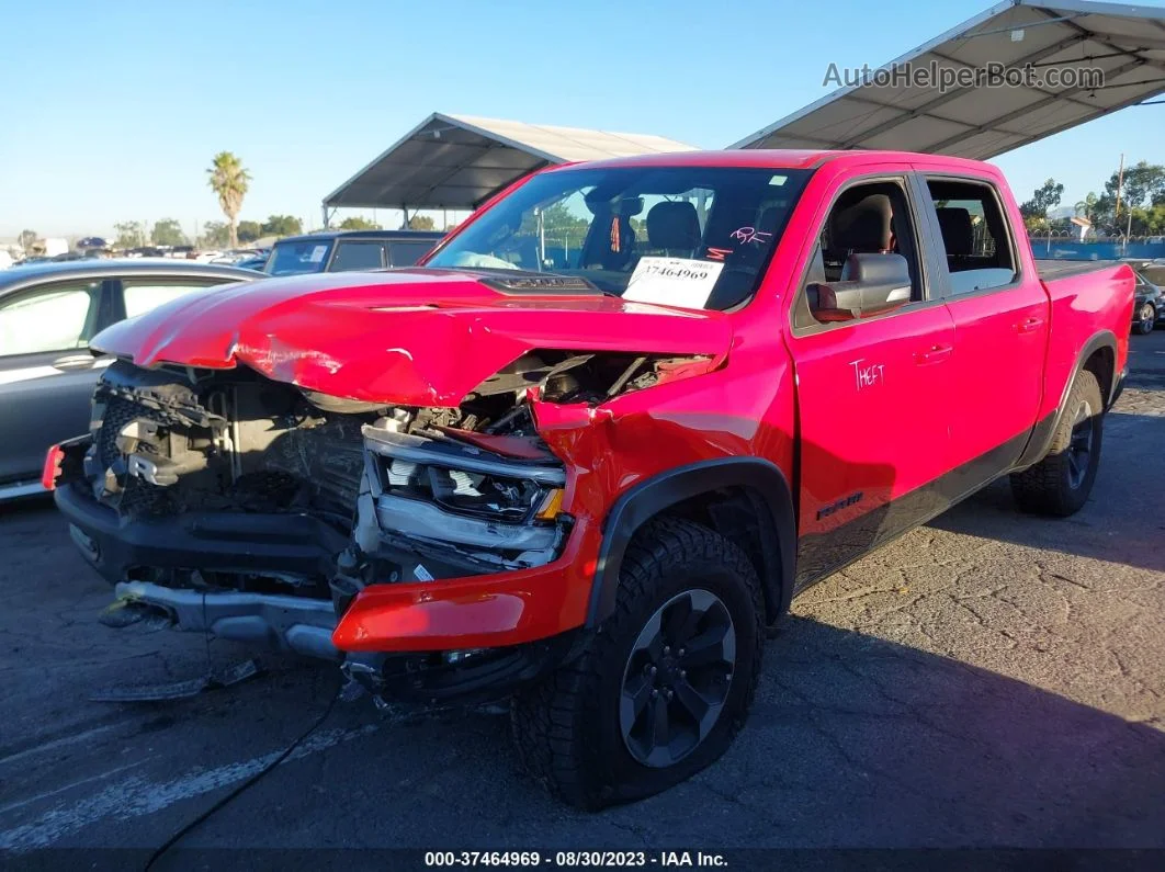 2019 Ram 1500 Rebel  4x4 5'7" Box Red vin: 1C6SRFLT5KN737361