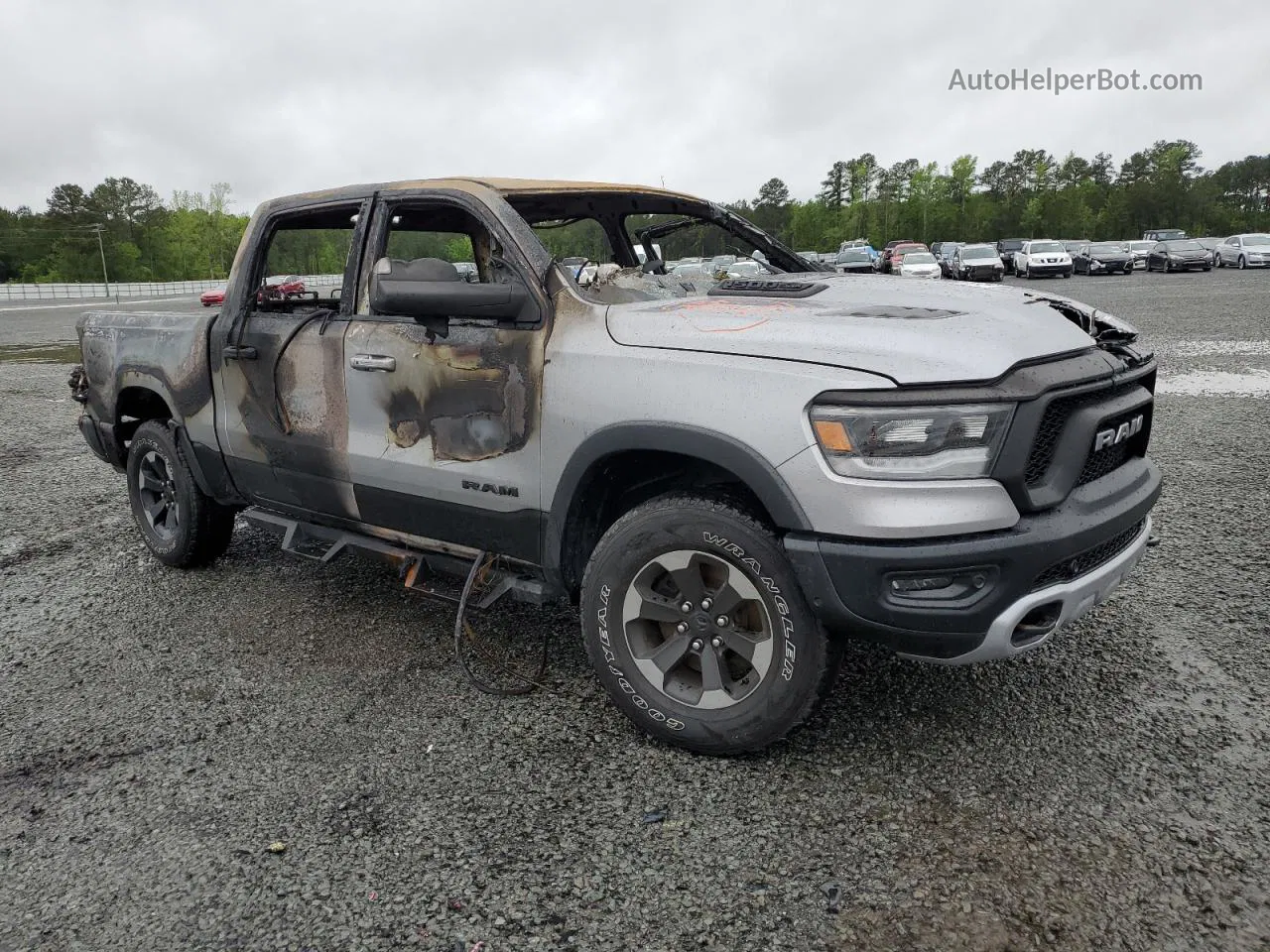 2019 Ram 1500 Rebel Серебряный vin: 1C6SRFLT6KN690521