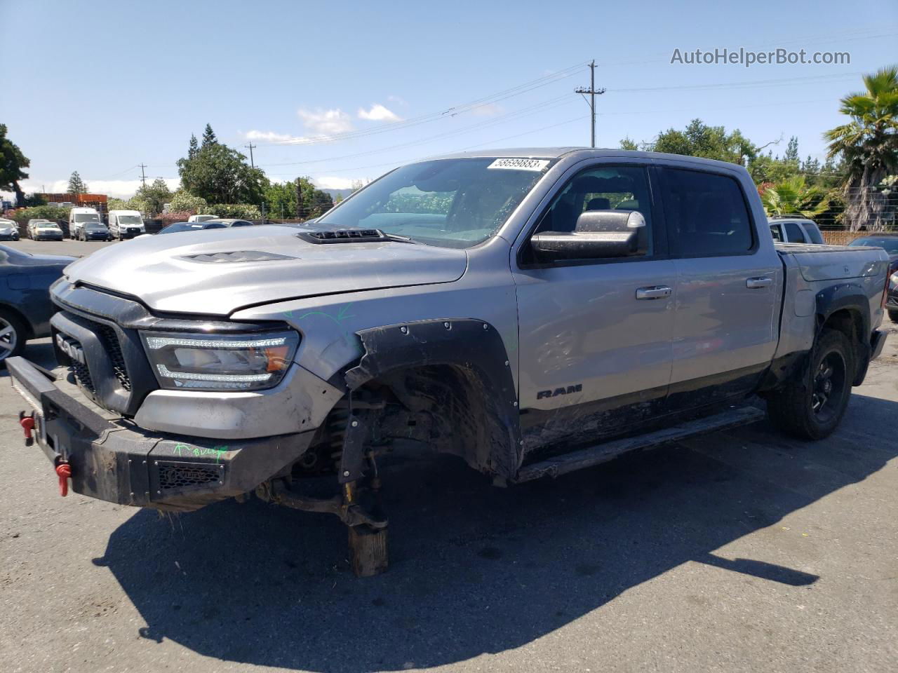 2019 Ram 1500 Rebel Silver vin: 1C6SRFLT8KN855243