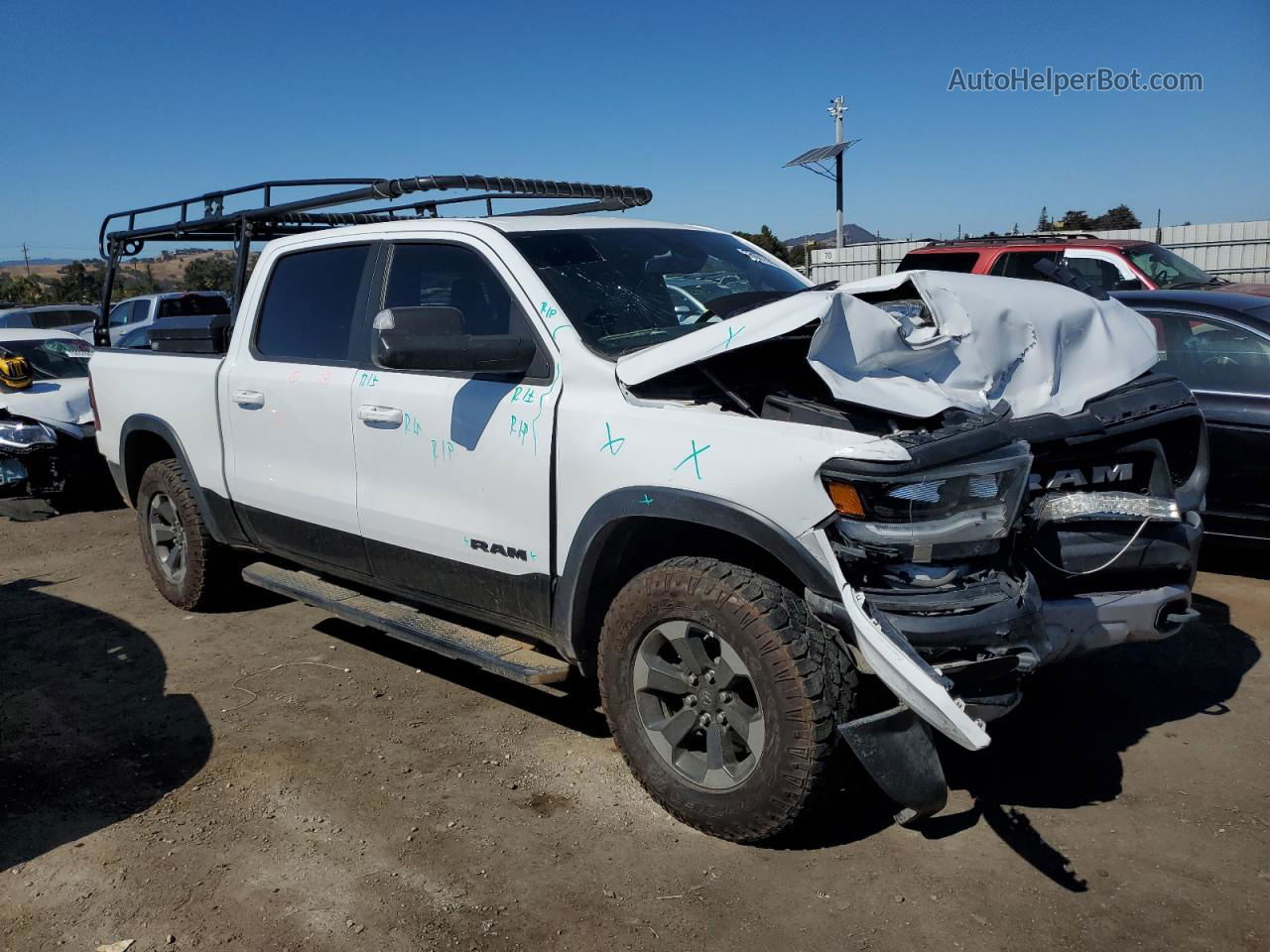 2020 Ram 1500 Rebel White vin: 1C6SRFLT8LN199255