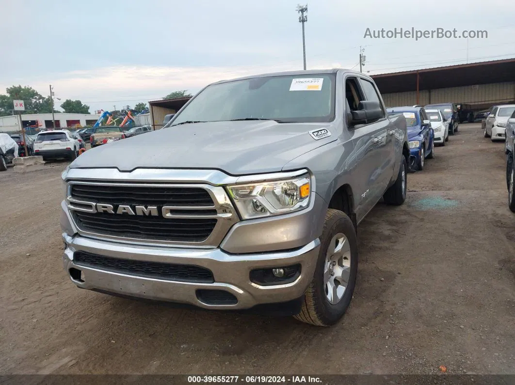 2019 Ram 1500 Big Horn/lone Star  4x4 6'4 Box Silver vin: 1C6SRFMT0KN585861