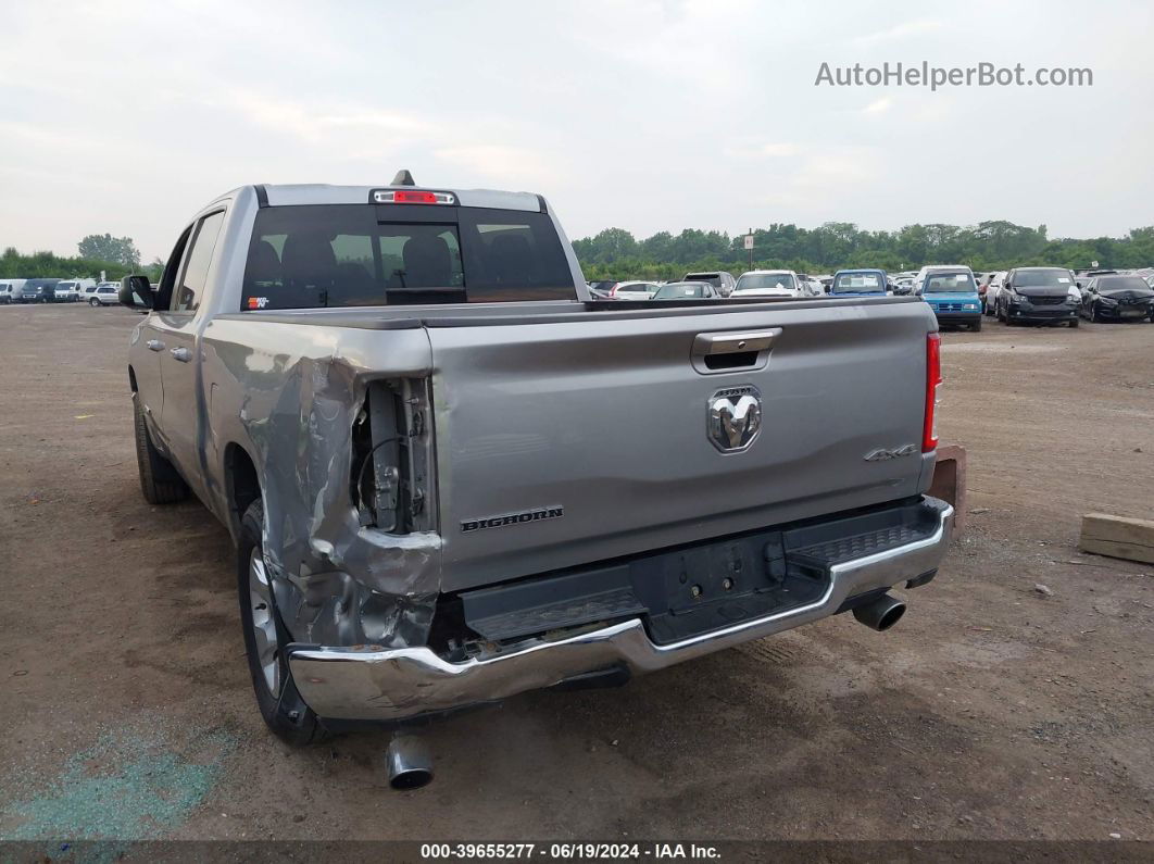 2019 Ram 1500 Big Horn/lone Star  4x4 6'4 Box Silver vin: 1C6SRFMT0KN585861